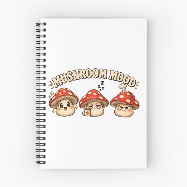 Item preview, mushroom mood happy tired grumpy designed and sold by my-trendy-shop.