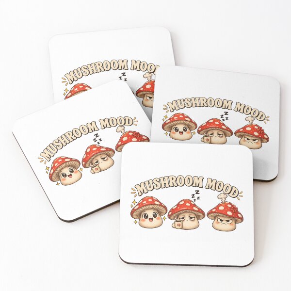 Item preview, mushroom mood happy tired grumpy designed and sold by my-trendy-shop.