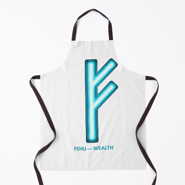 Item preview, Norse Fehu Rune Wealth Symbol Neon Glow designed and sold by CalmFrameArt.