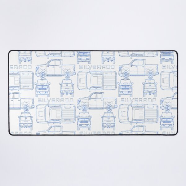 Item preview, Chevrolet Silverado Technical Blueprint – Blue Line Art designed and sold by jubileuuu.