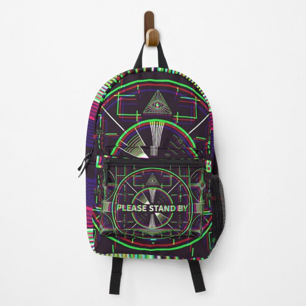 Item preview, Please Stand By Dark Synthwave Circle designed and sold by animinimal.