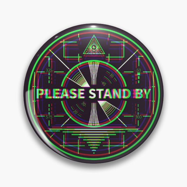 Item preview, Please Stand By Dark Synthwave Circle designed and sold by animinimal.