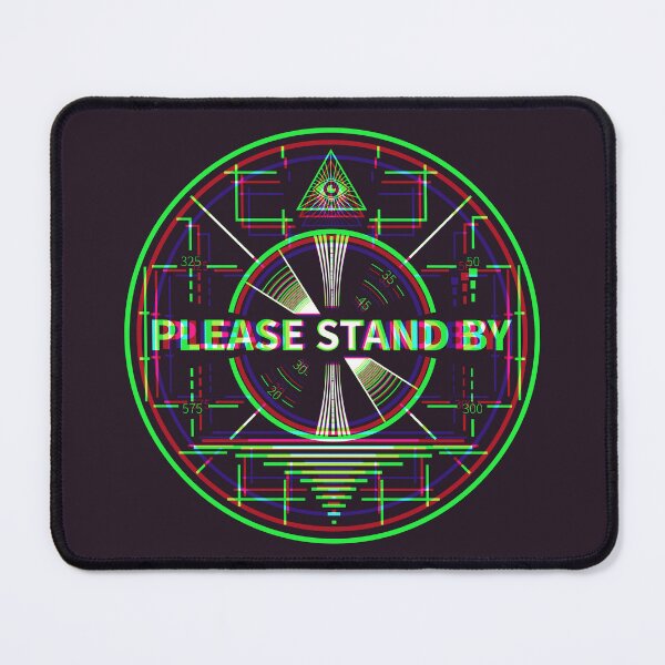 Item preview, Please Stand By Dark Synthwave Circle designed and sold by animinimal.
