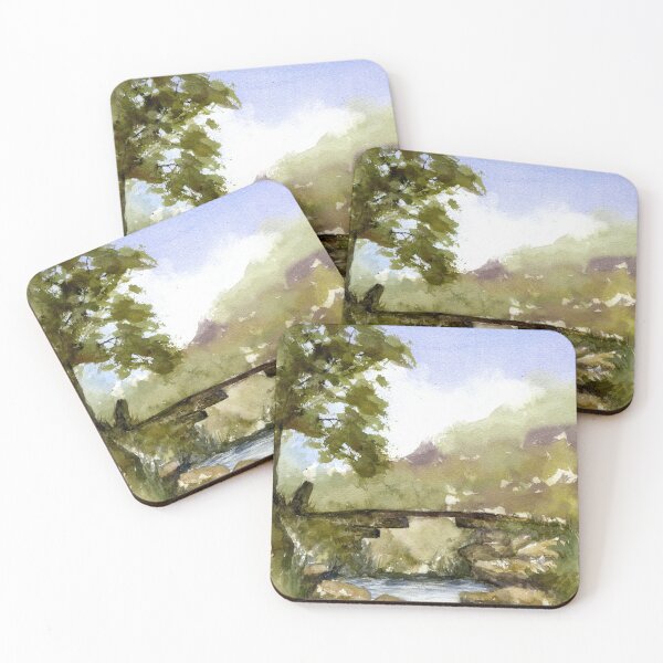Item preview, Brontë Bridge Haworth Moor Watercolor Painting designed and sold by OnHeathAndMoor.