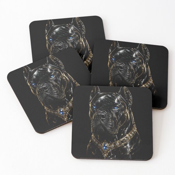 Item preview, Regal Cane Corso – Black & Gold Mastiff Dog Art designed and sold by TheLumina.