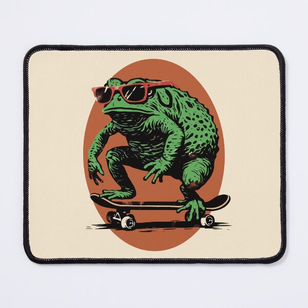 Item preview, Skater Toad Cool Frog On Skateboard Red Sunglasses Vintage designed and sold by Amir Faysal.