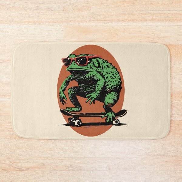Item preview, Skater Toad Cool Frog On Skateboard Red Sunglasses Vintage designed and sold by Amir Faysal.