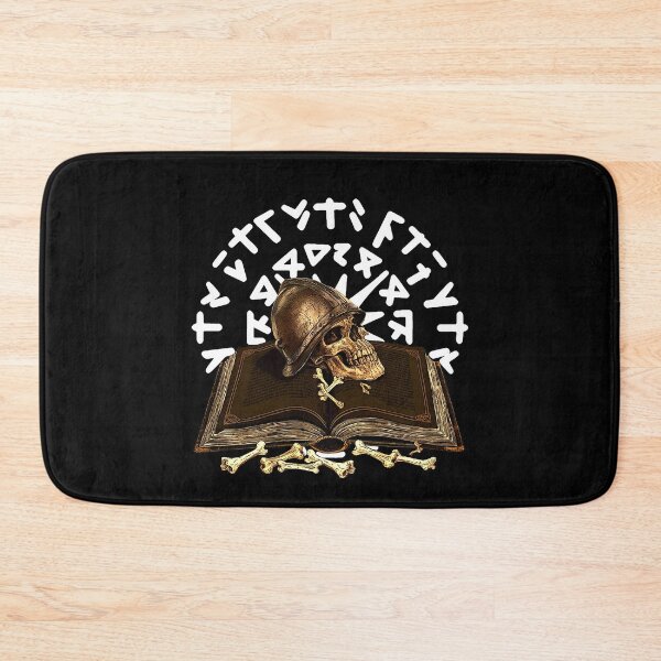 Item preview, Runes with book band and skull with helmet on the side designed and sold by Kirei-Lily.