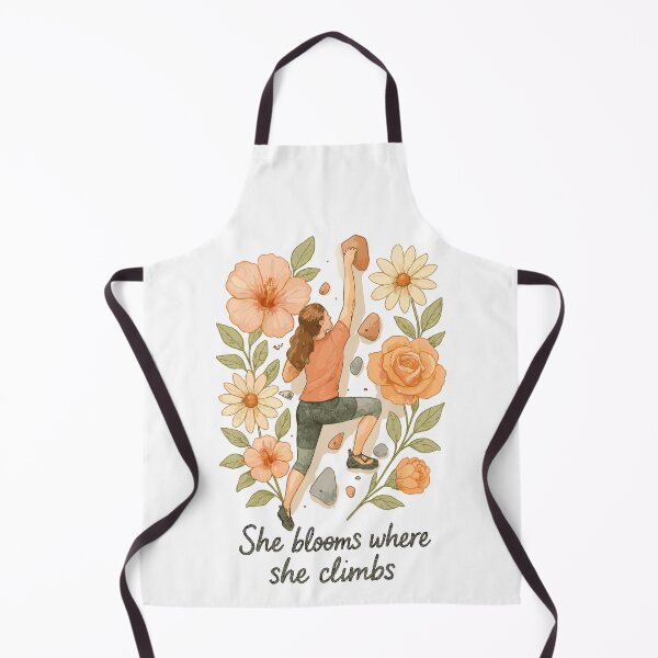Item preview, She blooms where she climbs - Bouldering & Flowers designed and sold by Pineapple-Tree.