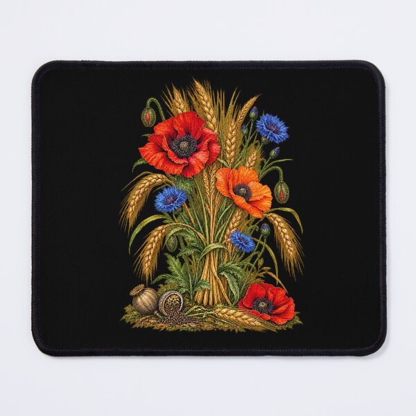 Item preview, Vintage Poppy, Cornflower and Wheat Botanical Art designed and sold by Anyshca.