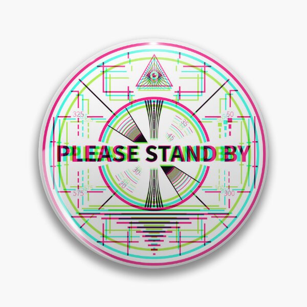 Item preview, Please Stand By Synthwave Circle designed and sold by animinimal.