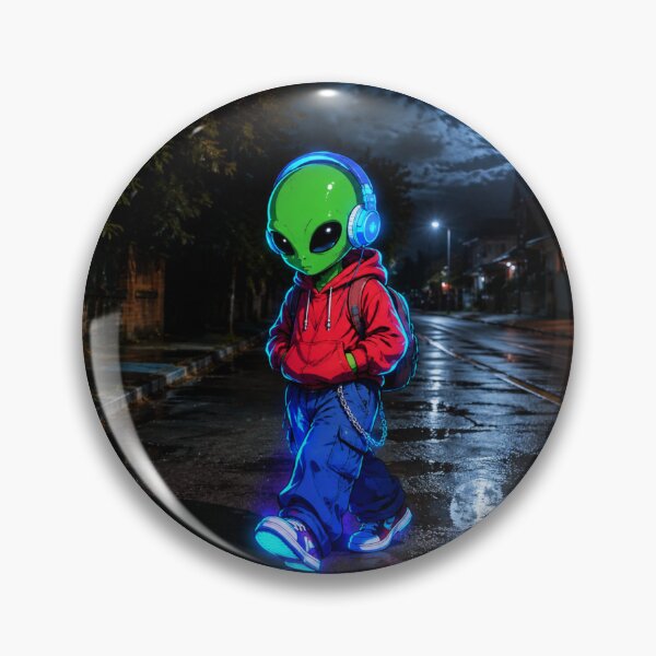 Item preview, Neon Alien Streetwear Night Walk designed and sold by DWolf04.