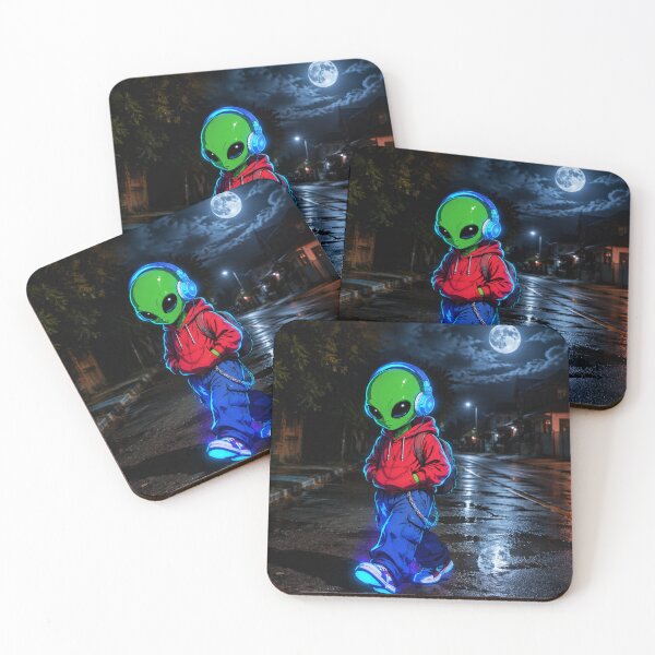 Item preview, Neon Alien Streetwear Night Walk designed and sold by DWolf04.