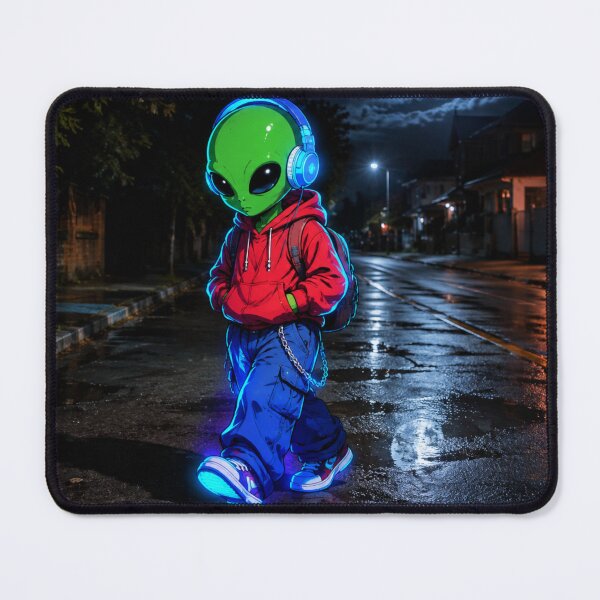 Item preview, Neon Alien Streetwear Night Walk designed and sold by DWolf04.