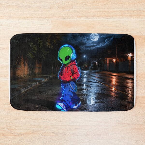 Item preview, Neon Alien Streetwear Night Walk designed and sold by DWolf04.