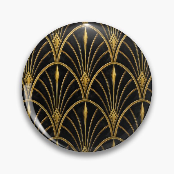 Item preview, Golden Art Deco Gatsby Pattern 1920s Vintage Luxury Geometric designed and sold by teemix.