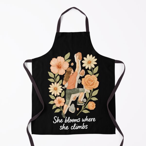 Item preview, She blooms where she climbs - Bouldering & Flowers designed and sold by Pineapple-Tree.
