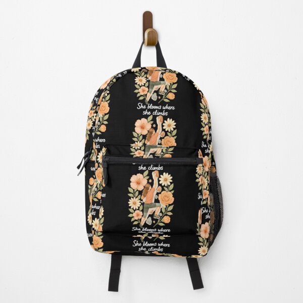 Item preview, She blooms where she climbs - Bouldering & Flowers designed and sold by Pineapple-Tree.