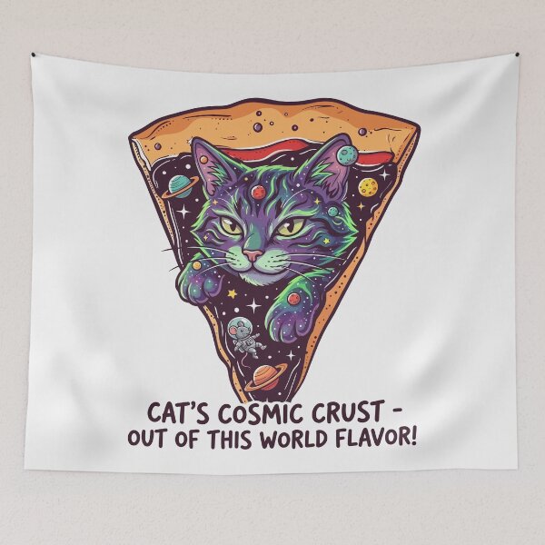 Item preview, Cat Cosmic Crust Out Of This World Flavor Pizza Space designed and sold by Amir Faysal.