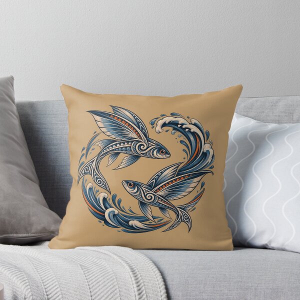 Item preview, Maori Flying Fish Duo – Circular Ocean Dance designed and sold by SilentPowerArt.