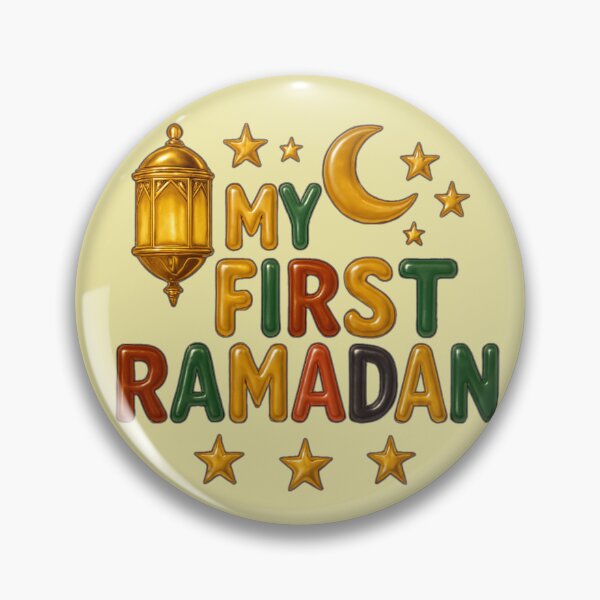 Item preview, My First Ramadan (V.5) – Golden Lantern and Crescent Moon Design designed and sold by D-Islamic.