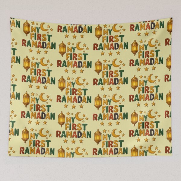 Item preview, My First Ramadan (V.5) – Golden Lantern and Crescent Moon Design designed and sold by D-Islamic.