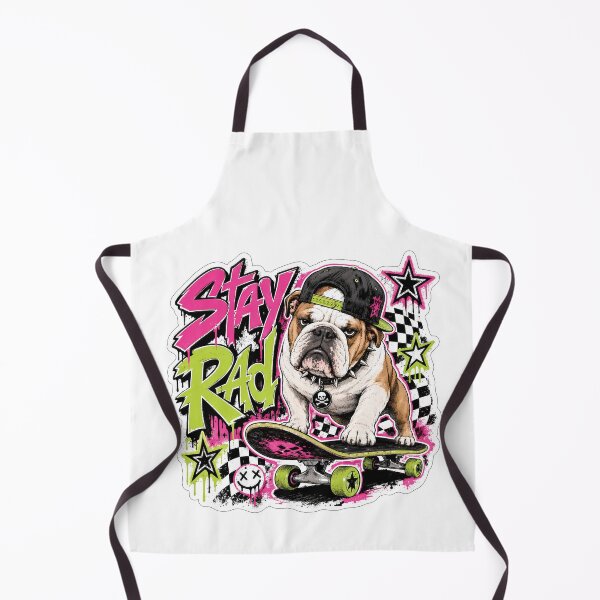Item preview, Stay Rad English Bulldog Skater Pop Punk designed and sold by BobbyTee Merch.
