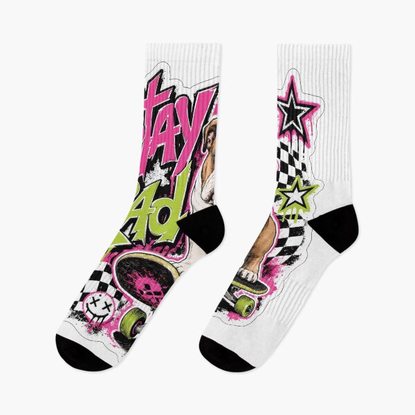Item preview, Stay Rad English Bulldog Skater Pop Punk designed and sold by BobbyTee Merch.
