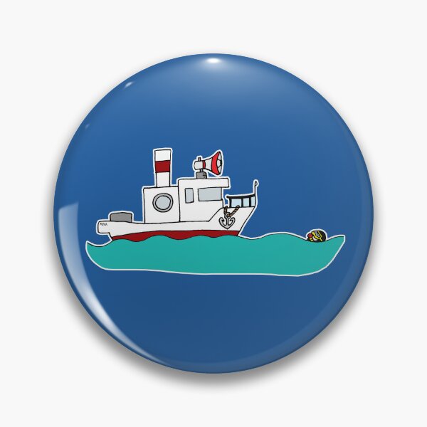 Item preview, Funny Ocean Meme Sticker | Keep Afloat Cartoon Decal & Scuba Diver Steamboat Art designed and sold by MyxaART.