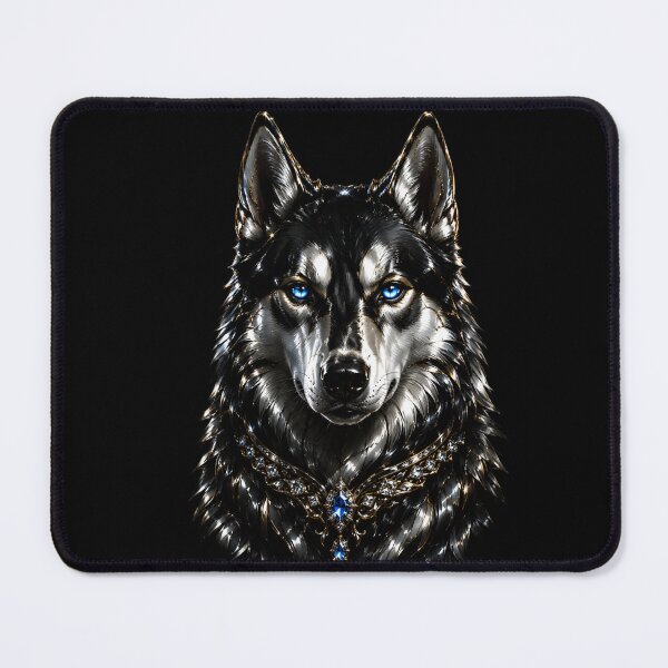 Item preview, Regal Siberian Husky – Black & Gold Dog Art designed and sold by TheLumina.