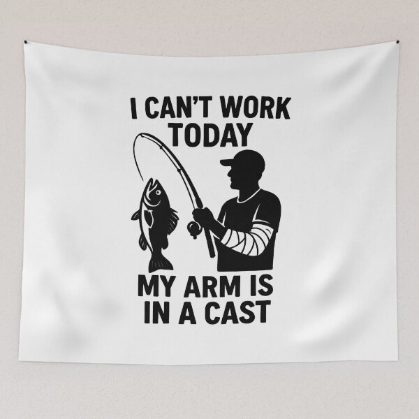 Item preview, Funny angler saying: My arm is in a cast designed and sold by Pineapple-Tree.