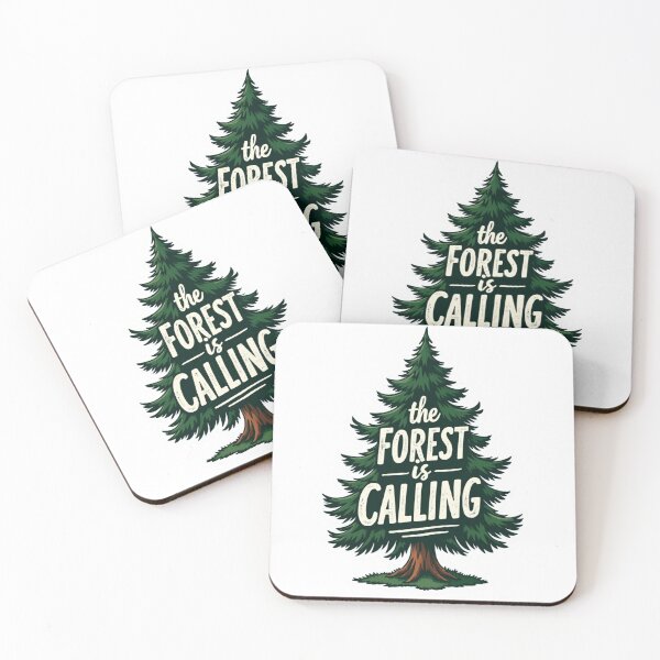 Item preview, Retro Adventure The Forest is Calling Quote on Pine Tree Icon designed and sold by GabeMountainArt.