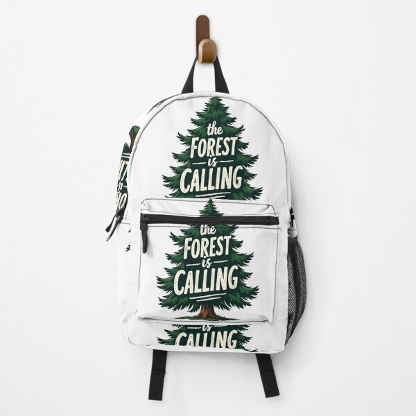 Item preview, Retro Adventure The Forest is Calling Quote on Pine Tree Icon designed and sold by GabeMountainArt.