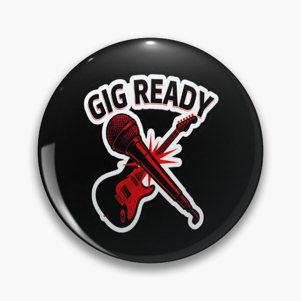 Item preview, Gig Ready – Crossed Guitar Microphone Rock Design designed and sold by Midnight Veil Designs.