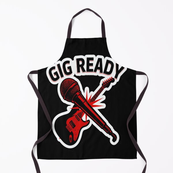 Item preview, Gig Ready – Crossed Guitar Microphone Rock Design designed and sold by Midnight Veil Designs.