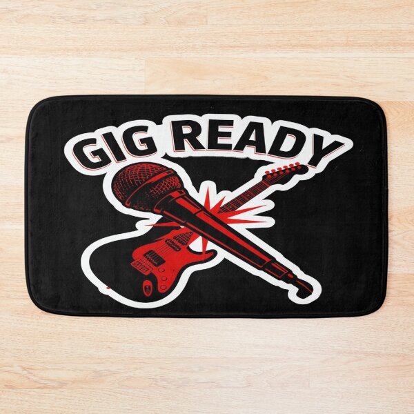 Item preview, Gig Ready – Crossed Guitar Microphone Rock Design designed and sold by Midnight Veil Designs.