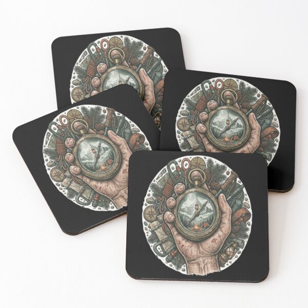 Item preview, Vintage Compass and Outdoor Adventure Nature Art designed and sold by DailySparks.