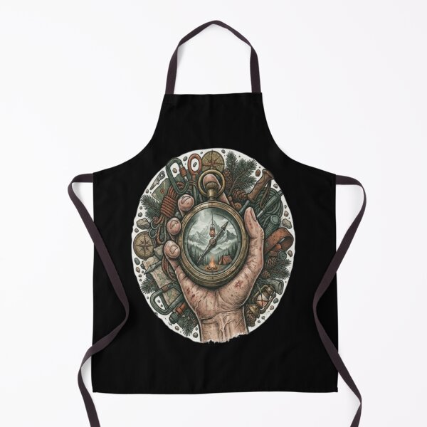 Item preview, Vintage Compass and Outdoor Adventure Nature Art designed and sold by DailySparks.