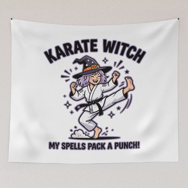 Item preview, Karate Witch - Funny Martial Arts designed and sold by TontikDesign.