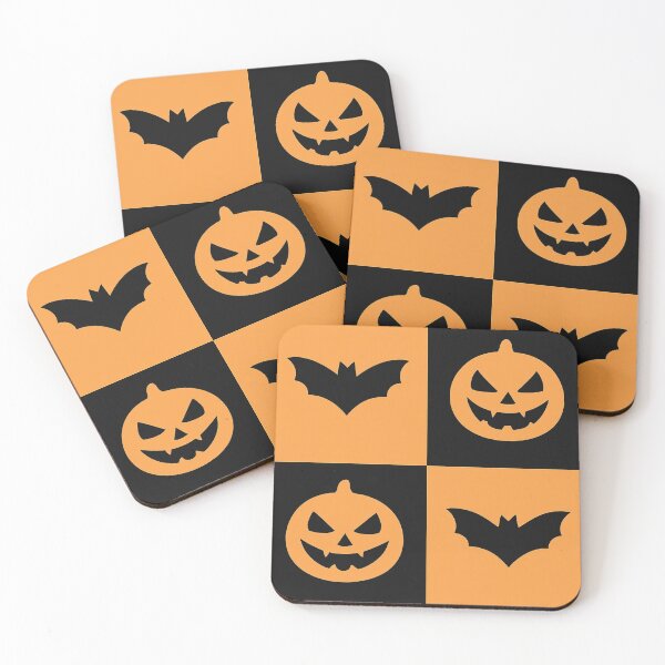 Item preview, Halloween Grid Bats and Jack O Lanterns designed and sold by Uniquely Yours.