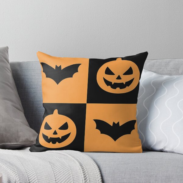 Item preview, Halloween Grid Bats and Jack O Lanterns designed and sold by Uniquely Yours.