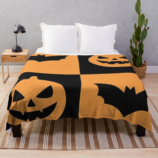 Item preview, Halloween Grid Bats and Jack O Lanterns designed and sold by Uniquely Yours.