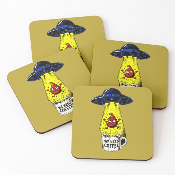 Item preview, We Need Coffee | Fun UFO Coffee Design designed and sold by AstronautMerch.