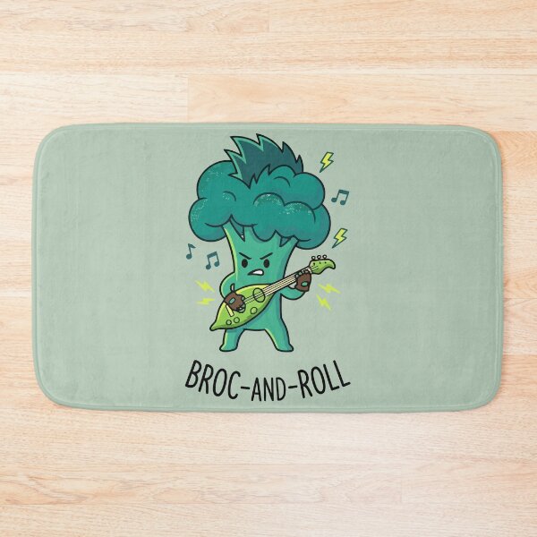 Item preview, Broc And Roll Rocker Broccoli Playing Guitar Funny Punk Food designed and sold by Amir Faysal.