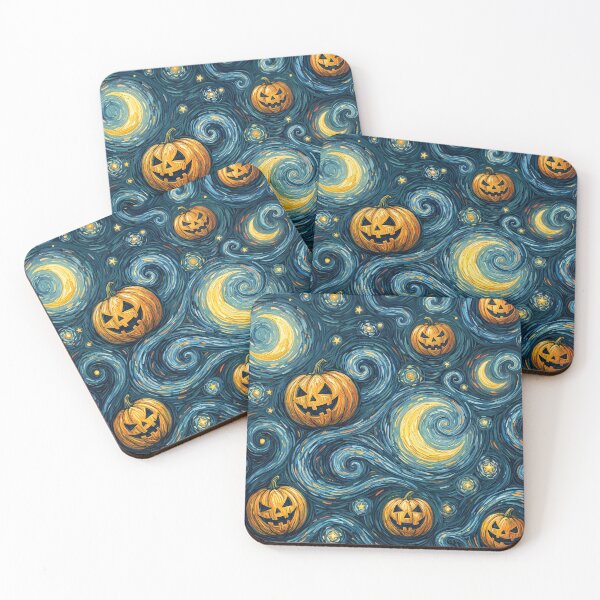 Item preview, Starry Night Jack O Lanterns Halloween Art designed and sold by cameleon style.