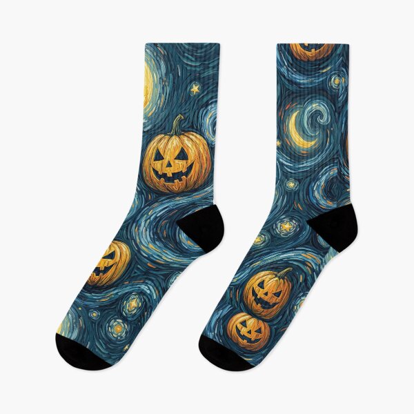 Item preview, Starry Night Jack O Lanterns Halloween Art designed and sold by cameleon style.