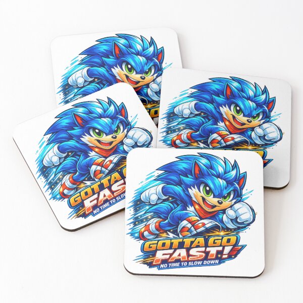 Item preview, Gotta Go Fast Retro Gaming Graphic – Original Blue Speed Mascot designed and sold by Glow & Grow.