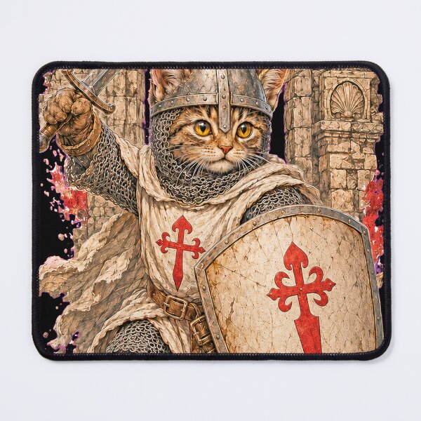 Item preview, The Cat Knight of Santiago ⚔️ designed and sold by FULLCOLOR2099.