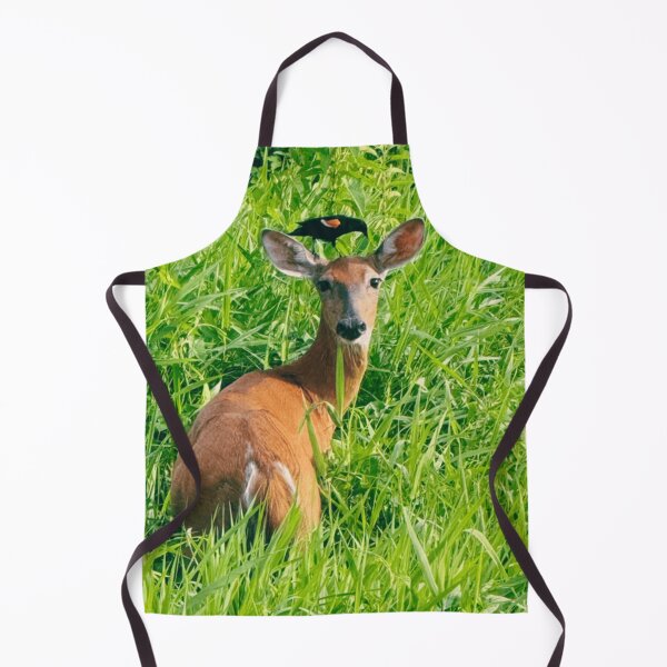 Item preview, Oregon Deer and Red Winged Black Bird in the Tall Grass designed and sold by WigOutlet.