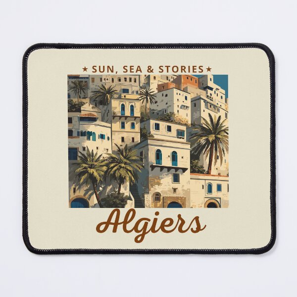 Item preview, Algiers in Algeria, Africa, Vintage Art Travel Landscape designed and sold by MaateoDesign.